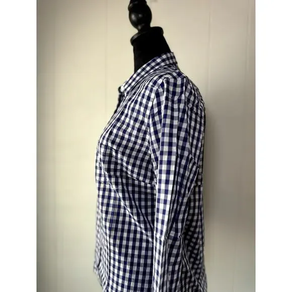 UNTUCKit: Belleza Blue Gingham Women's Shirt Size 2 - Picture 3 of 7